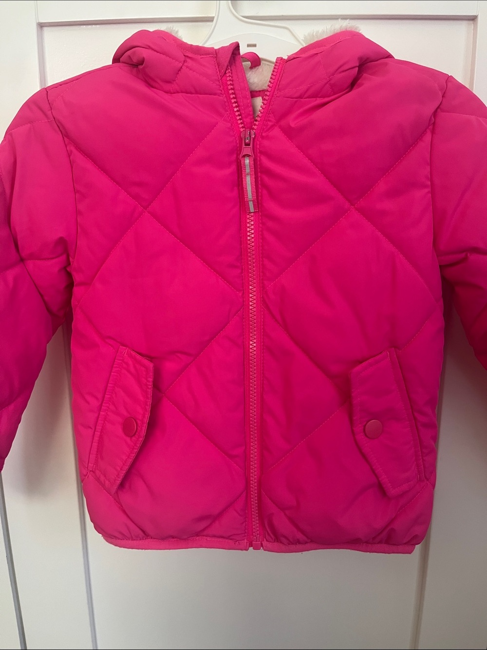 Cat & Jack Quilted Hooded Puffer Jacket - Bright Pink